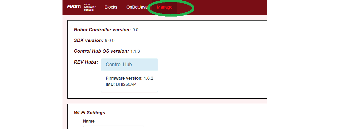 Manage Page
