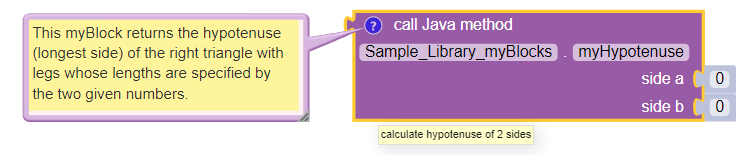 myHypotenuse myBlock