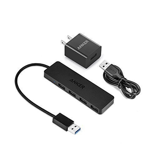 Hub with charger and cable.
