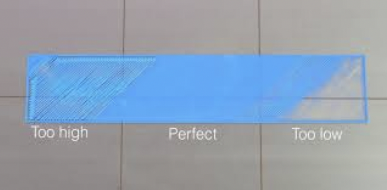 Visual specifications on how high a nozzle should be.