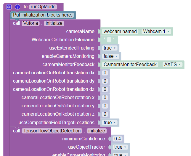 Sample Blocks code