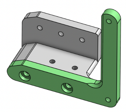 A part split in two for printability.