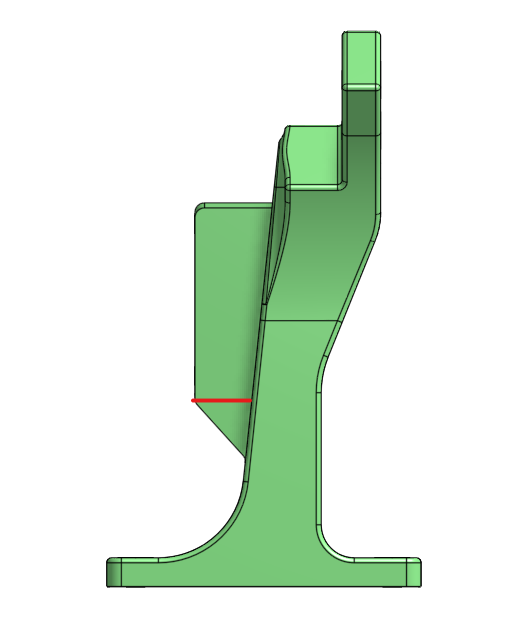 A complex part printable without supports.