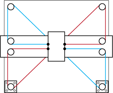 An image showing a corexy belting setup.