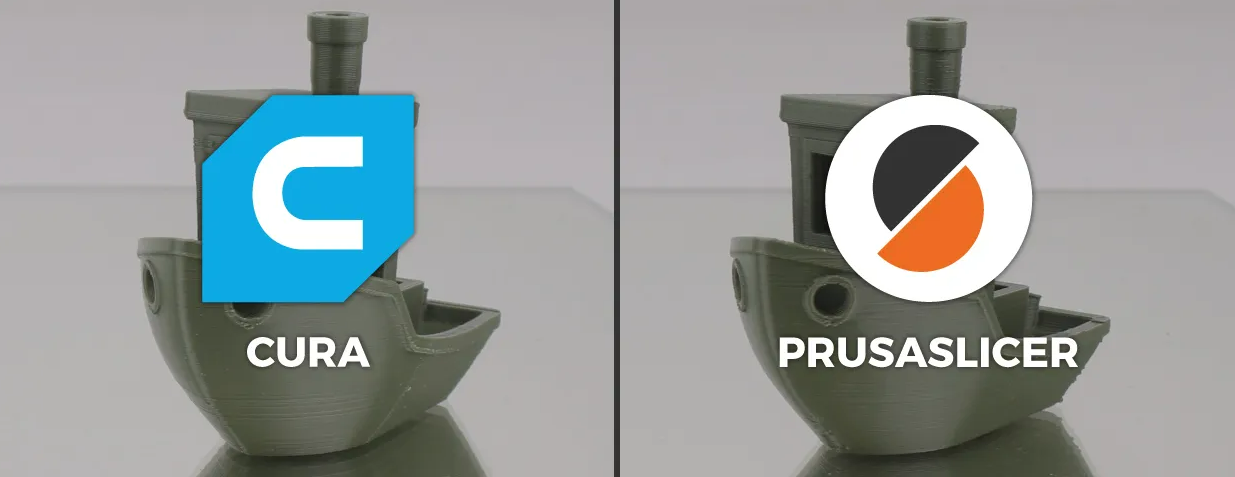 Cura and Prusaslicer's logos side by side