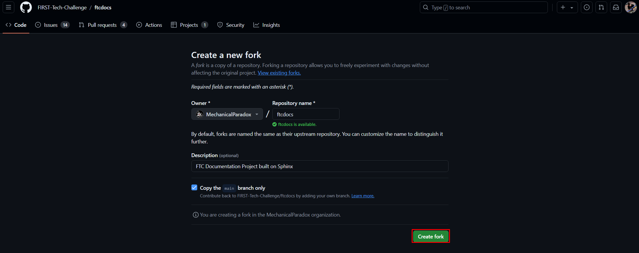 Forking the Repository